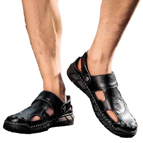 Sandales respirantes homme chaussures plates d'été nu-pieds légers pour marche plage - 2