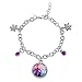Disney Frozen 2 Sisters Elsa and Anna Fashion Charm Bracelet, 6.5 + 1" Extender