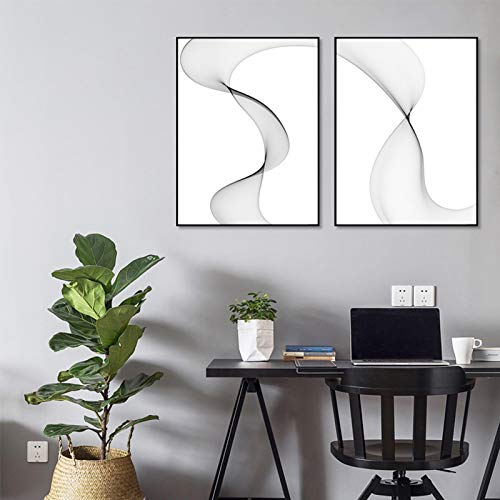 Peinture Moderne Salon en toile premium lot de 2 dessins minimalistes