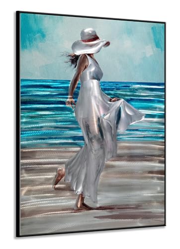 Yihui Arts Beach Metal Wall Art - Stunning Dancing Lady