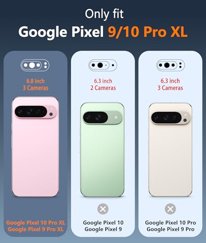 Image of FNTCASE for Google Pixel-10-Pro XL Case: Clear Pixel 9 Pro XL Phone Cases Magnetic with Screen Protector Transparent Slim Cell Cover Anti Yellowing Rugged Shockproof Protective (Clear)