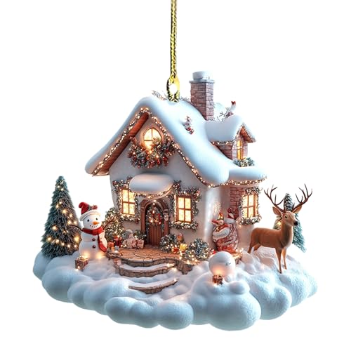 Weihnachtsbaumschmuck,Christmas Deko Mini Lustige Weihnachtslandschaft...