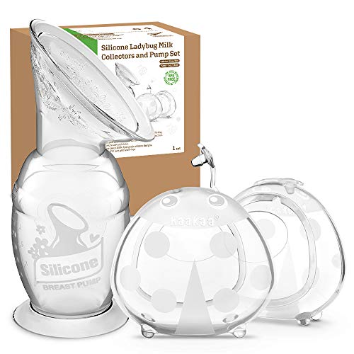 Image of haakaa 5oz/150ml Manual Breast Pump with Suction Base & Breast Shells Combo