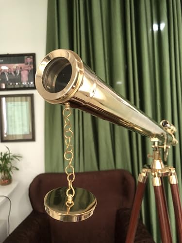 Telescopio Náutico de Latón con Trípode de Madera 64" miniatura 3