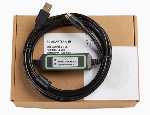 TSXPCX3030-C for TSX/TWIDO/Premium Series PLC Programming Cable Download Cable Gold-Plated High Speed and Stable Model FT232RL Chip 3 Meter