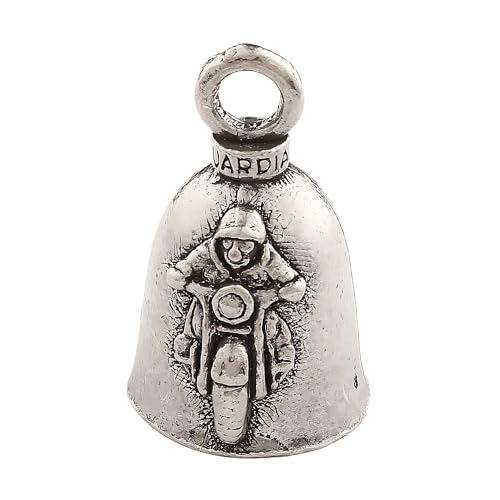 Image of Guardian Bell Good Luck Bell w /Keyring & Black Velvet Bag | Motorcycle Bell | Lead-Free Pewter | Made in USA