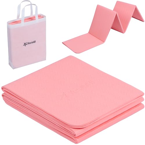 Yes4All �܂肽���݃��K�}�b�g 6mm�� �_�炩�f�ނŉ��K �N�b�V������ �������ȒP ����~�� �y�� �����^�ъȒP �؃g���p TPE�f�� �s���N