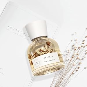 Oak and Hazelnut Reed Diffuser Set 100ml Cedar Essential Oil Woody Scent Home Fragrance with 6pcs Fiber Sticks Aromatherapy Scented Gifts for Bedroom Bathroom Office Shelf Decor