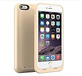 Battery Case for iPhone 6Plus / 6sPlus, NOVPEAK [U.S. Warranty] 6800mah External Backup Battery Charger Case Cover Power Bank Pack for Apple iPhone 6 Plus / 6sPlus 5.5 Inch (Gold)