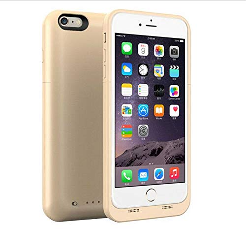 Novpeak iPhone 6S Plus/6 Plus Battery Case [6800mAh], Ultra Slim External Backup Battery Charger Case Cover Power Bank Pack [Not for 6/6S 4.7 Inch] (Gold, 5.5 Inch)