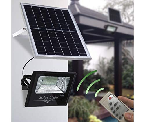 Refletor de Led 100W Com Placa Solar a Prova D'água e Controle Remoto