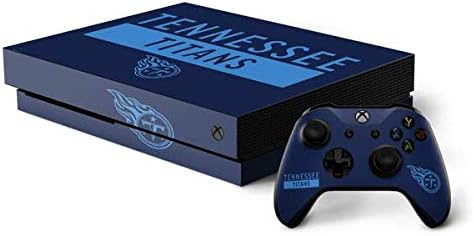 Skinit Decal Gaming Skin Compatible with Xbox One X Bundle - Officially Licensed NFL Tennessee Titans Navy Blue Performance Series Design