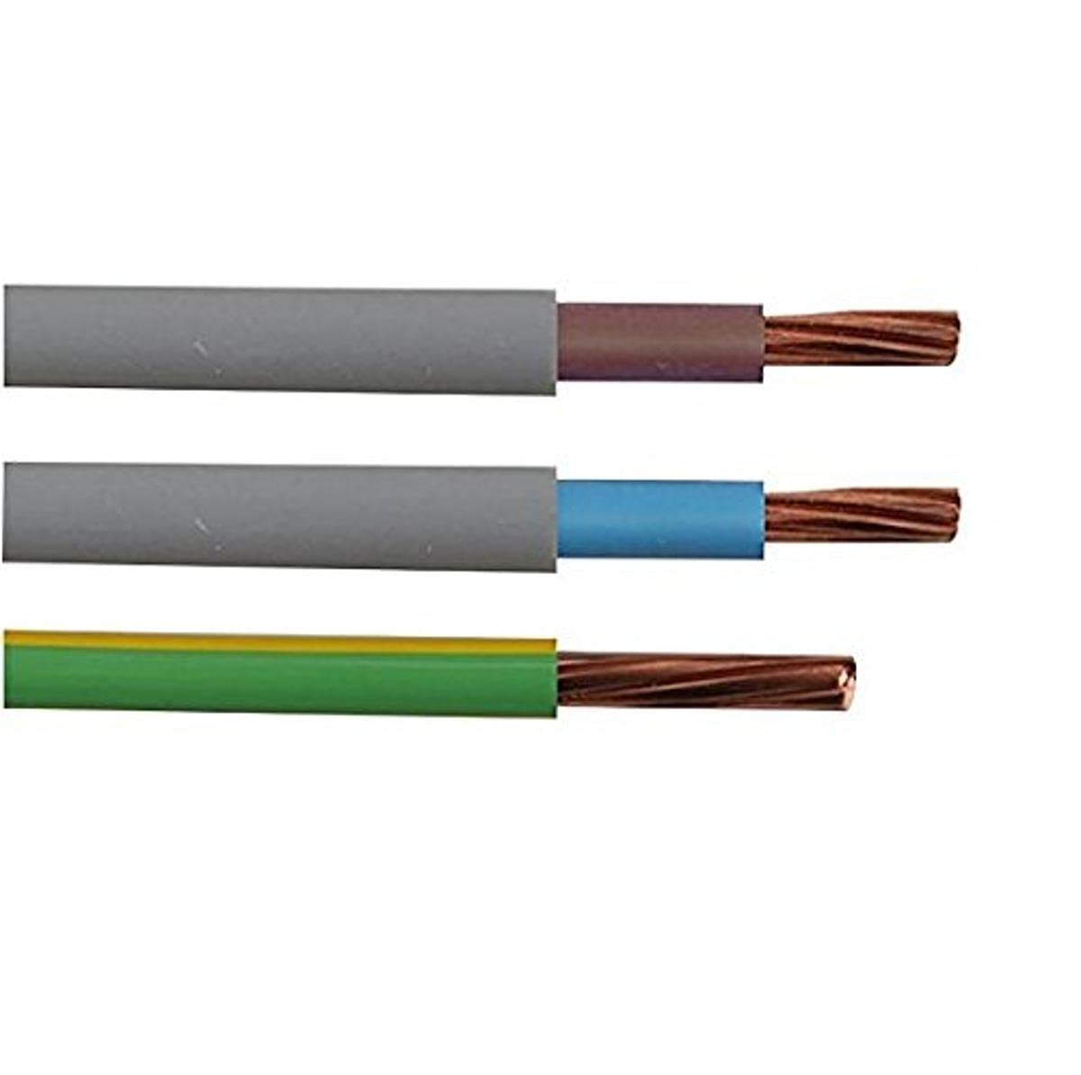 Merriway BH05571 Double Insulated Meter Tails Pack Kit for Consumer Units or Switch fuses 25 mm x 3 m Each Blue and Brown 6181Y Tails