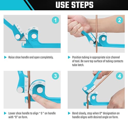 DURATECH 90 Degree Tubing Bender, 3-IN-1 Brake Line Bender, Blue by DURATECH - Used condition - Image 5