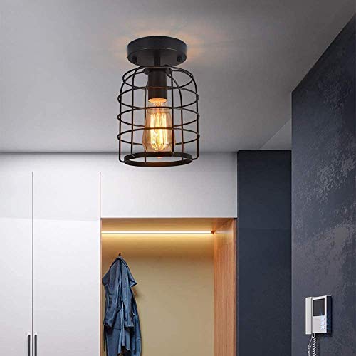 Vintage hanglamp, E27 industriële plafondlamp voor keuken, slaapkamer, eetkamer - Afbeelding 3