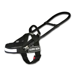 Dean-and-Tyler-Guide-Light-Nickel-Hardware-Nylon-Dog-Harness-BlackReflective-Large-Fits-Girth-29-Inch-to-39-Inch-Chest-Size-26-Inch-Max Black Nylon Dog Harness