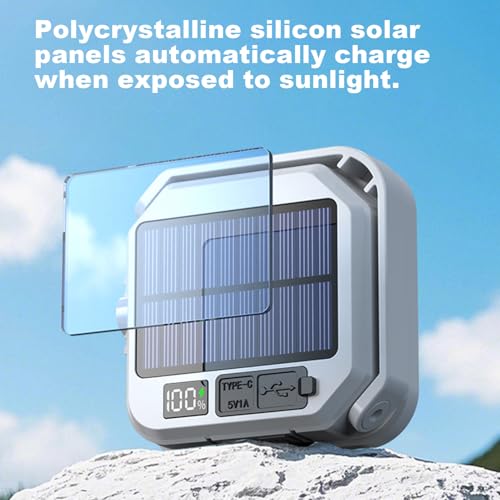Lampe solaire rechargeable USB avec affichage LCD pour le camping