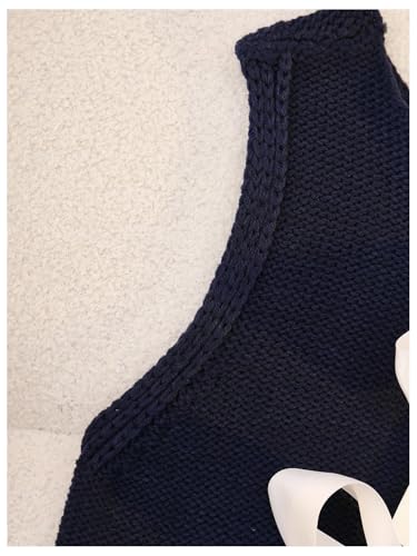 Image of GORGLITTER Women's Tie Back Cropped Sweater Vest Bow Sleeveless Knit Tank Tops Trendy Cute Cardigan Dressy Casual Outfits
