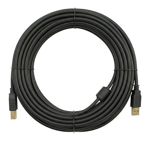 Image of Upix USB Printer Cable 9.1 Metres (32.81 Feet), USB A to USB B 2.0 Cable Cord (Male to Male) Compatible with Printer, Scanner, Digital Camera