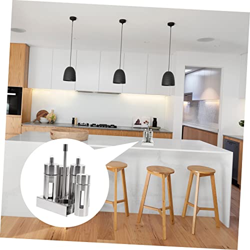 Set de bouteilles à condiments acier inoxydable au design épuré - 4