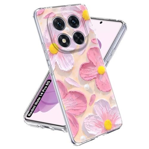 Image of Fashionury Designer Soft Back Cover Case Compatible for Redmi Note 14 Pro 5G, Printed,Transparent,Flexible, Silicon for Redmi Note 14 Pro 5G -D1142