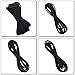 EZDIY-FAB Sleeved Cable-Prolunga per Alimentazione 24pin/8pin (4+4) M/B,8pin (6+2) PCI-E Kit Cavo di Prolunga 500mm Lunghezza-Nero