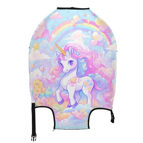 senya Travel Luggage Cover Suitcase Protector Unicorn Rainbow Balloon Washable Baggage Covers Fits 26-28 Inch Luggage2