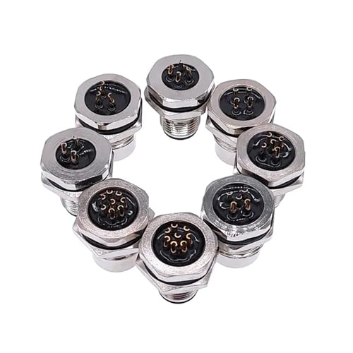 Conector de sensor M12 M16 de 8 pines con tuerca de montaje robusta 2