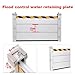 Aluminum Alloy Flood Protection Barrier Door, Removable & Reusable Garage Door Seal with Reflective Strips for Elevator & Entrance Flood Protection, 150x40cm(100 * 40cm)