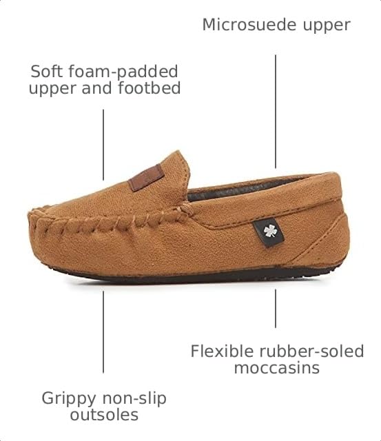 Image of Lucky Brand Boy's Micro-Suede Moccasin Loafer Slippers