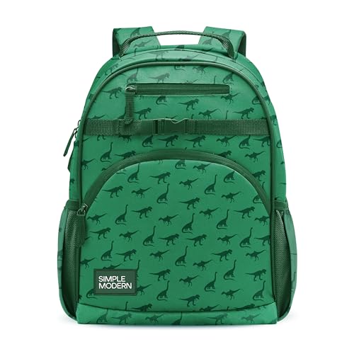 Simple Modern Medium Toddler Backpack for School Girls and Boys | Kindergarten Elementary Kids Backpack | Fletcher Collection | Kids - 15" tall | Dino World