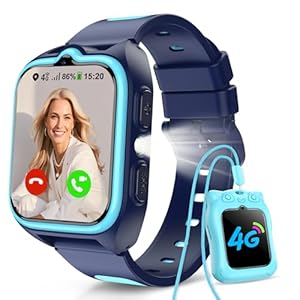 Baolubao 4G Smartwatch Kinder - Kinder Telefonuhr mit SIM-Kartenslot, Telefonanruf, Sprachchat, GPS, SOS Notruf, Taschenlampe, Schulmodus, Schrittzähler, Kinderuhr für Jungen Geschenke 4-12 Jahren