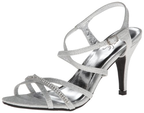 Sizzle by Coloriffics Women's Shelly Dress Sandal,Silver,9 M US