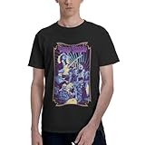 SioNS Deep Rock Music Purple Band T Shirt Man's Round Neckline Tee Summer Casual Short Sleeve Clothes Black 3X-Large