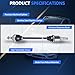 Maxfavor CV Axle Front Pair FWD Fit for Subaru Forester 2003-2008 CV Axle, for Subaru Impreza 2004-2007 CV Axle Joint Shaft Assembly Left Right Side 2.0L 2.5L