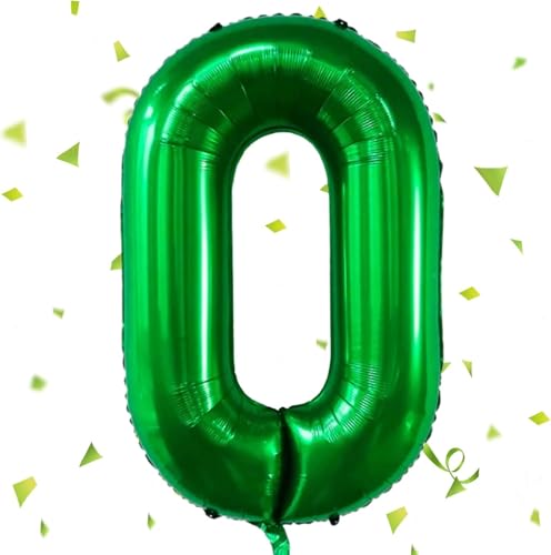 Green Number Balloons, 40 Inch Dark Green Balloon 0. Birthday Party Wedding Anniversary Decoration Children Girls Boys