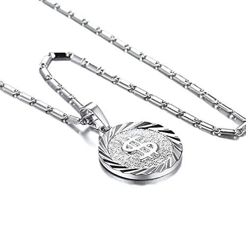 U7 Coin Medal Pendant Platinum Plated Link Chain thumb #3
