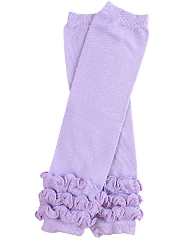 juDanzy ruffled leg warmers for baby or toddler girls (One Size (12 pounds to 10 years), Heavenly Lavender)