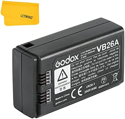 GODOX V1 Battery VB26A Lithium Battery Pack V1S V1C V1N V1F V1O Round Head Flash V860III-S V860III-C V860III-N V860III-F V860III-O V850III AD100Pro MF-R76 Camera Flash Speedlite