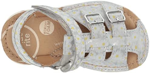 Stride rite Girls SRT Reign Sandal, Silver, 4 Toddler | Image 4