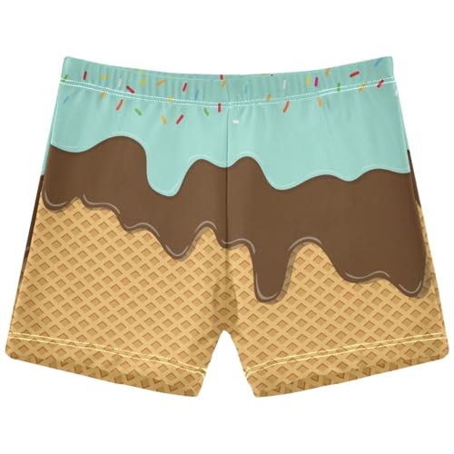 Boys Swim Trunks Quick Dry Bathing Suit Sweet Flavor Ice Cream Toddler Swim Shorts Boardshorts Swimwear 3-10