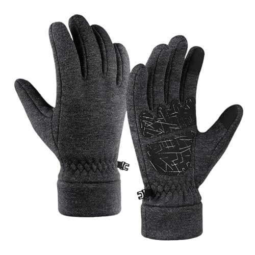 Guantes de invierno para mujer, térmicos, resistentes al viento, palma antideslizante, guantes cálidos de invierno para pantalla táctil, para correr, ciclismo, conducción, escalada, caza, deportes