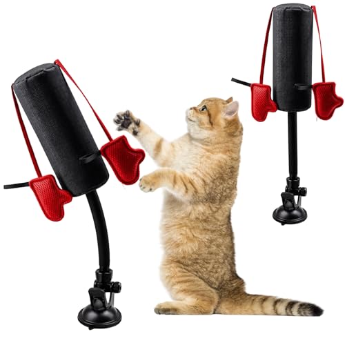 GYTFOG Cat Punching Bag Toy, Interactive Cat Punching Bag for Playful Exercise, Interactive Kitten Boxing Toys, Cats Wrestling Glove Toy for Cats, Kitten, Small Dog, Puppy