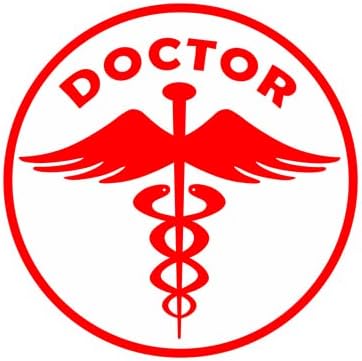 Claw cuts Doctor Wings Logo Vinyl Sticker for Car and Bike,Single Color-red,Reflective and Water Proof,Size - L X H (9 cm X 9 cm)(Pack of 2)