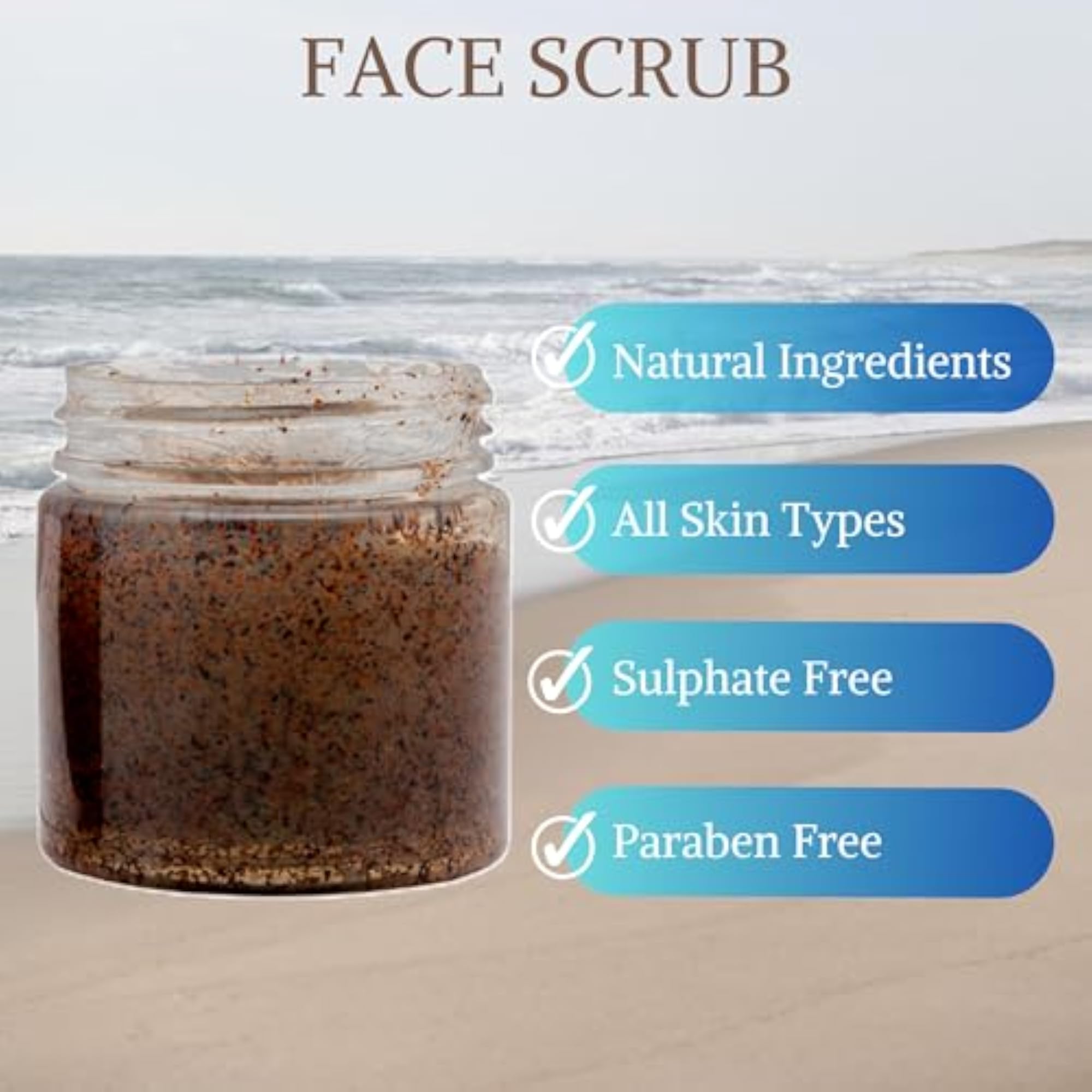Foaming Scrub, Exfoliating Cleansing Scrub, 35g