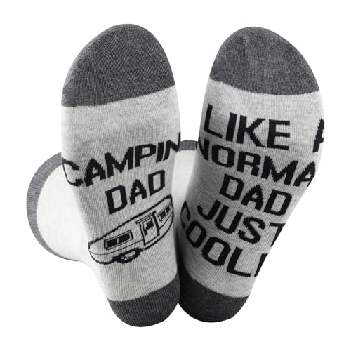 Cadeau de fête des pères chaussettes de camp Life originales pour papa aventurier