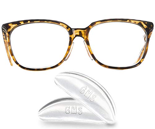 Gms Optical® 1.3Mm Ultra-Thin Anti-Slip Adhesive Contoured Silicone Eyeglass Nose Pads With Super Sticky Backing For Glasses, Sunglasses, And Eye Wear - 5 Pair (Clear) #TOP4