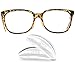 GMS Optical 2.5 Thick / 18mm Long Length - Anti-Slip Adhesive Contoured Soft Silicone Eyeglass Nose Pads with Super Sticky Backing for Glasses, Sunglasses, and Eye Wear - 5 Pair (Clear)