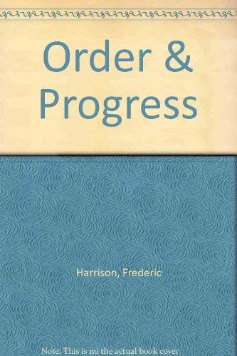 Order and Progress 0838615414 Book Cover