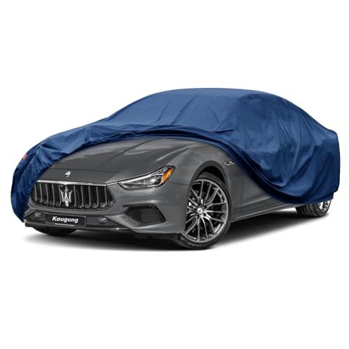 Image of Kaugung Heavy Duty Car Cover Custom Fit Maserati Ghibli (2013-2025),Waterproof All Weather Resistant Outdoor Sun Rain Dust Snow Protection with Anti-Theft Lock.(USA Warehouse,Within 3-7 Days)